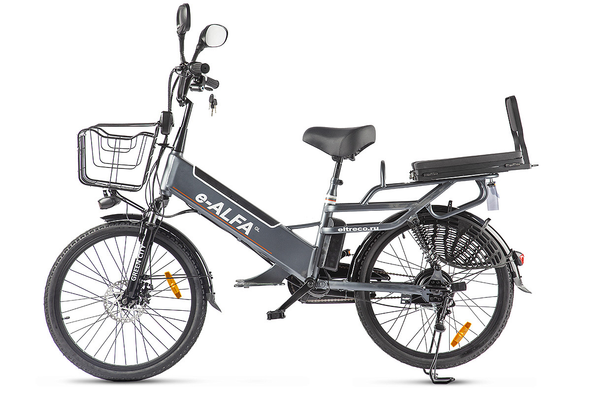 Электровелосипед GREEN CITY e-ALFA GL (Серебристый-2389)