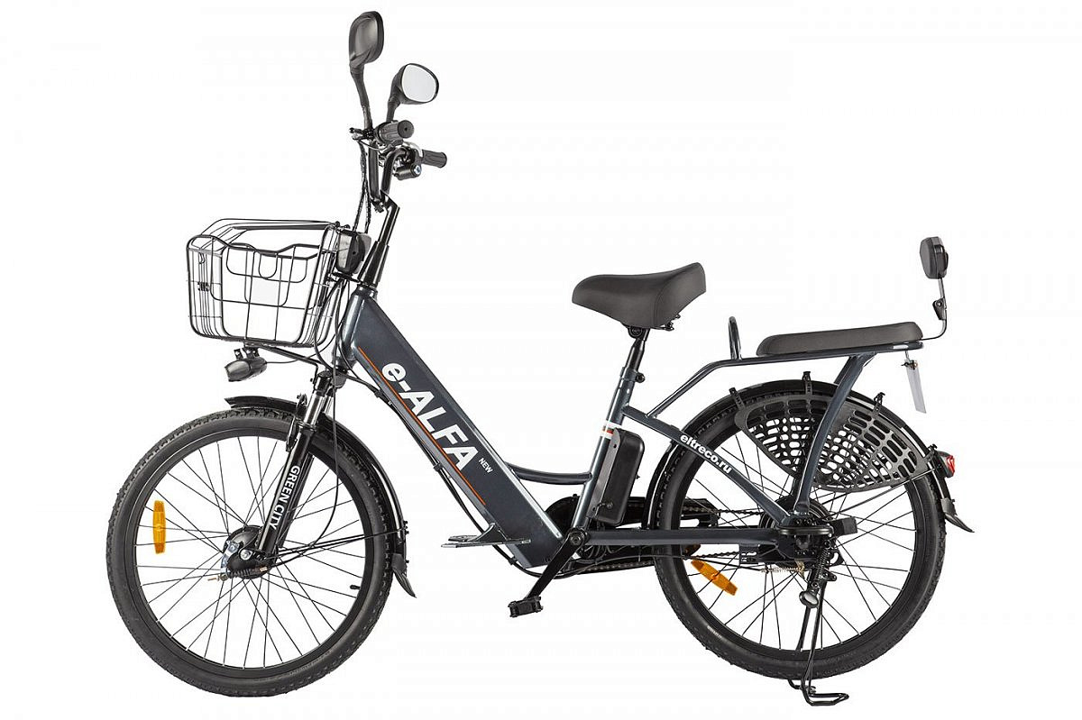 Электровелосипед GREEN CITY e-ALFA new (Серебристый-2152)