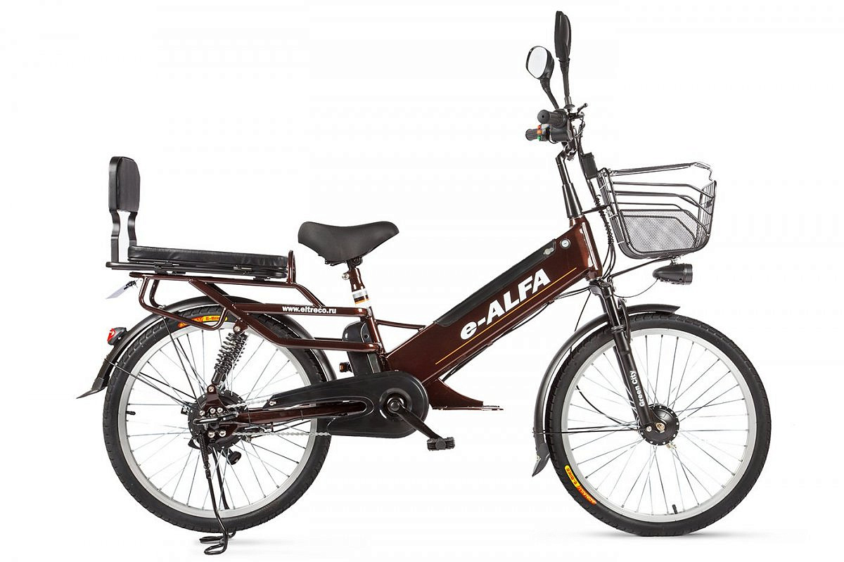 Велогибрид GREEN CITY e-ALFA GL 2019 (brown-0206)
