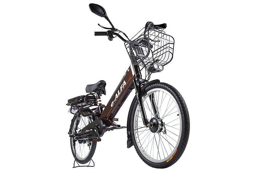 Велогибрид GREEN CITY e-ALFA GL 2019 (brown-0206)