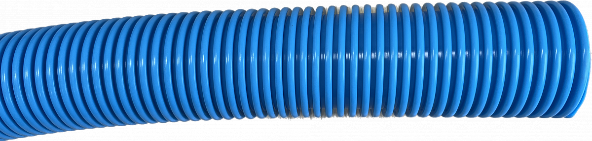 Шланг для пылесосов гофрированный 38mm, синий, 1 погонный метр.