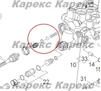 Karcher Клапан в сборе HD 7/18 вместо 5.581-167