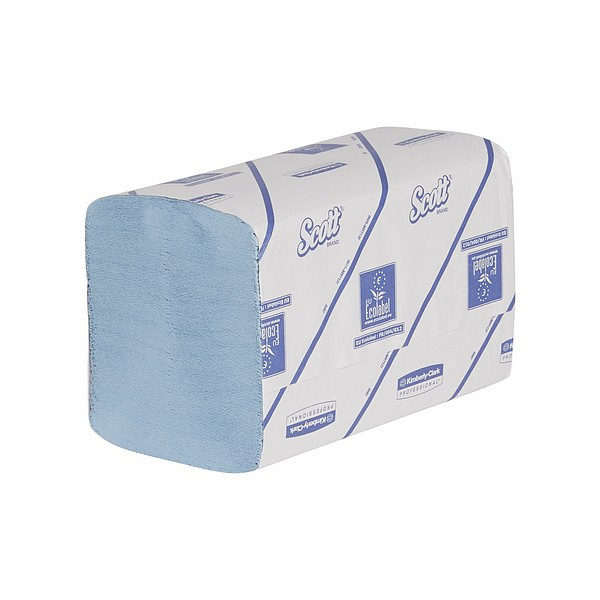 Kimberly-Clark  6682 SCOTT Xtra, сложенные полотенца для рук (голубые), 1 слой