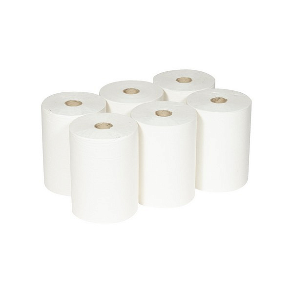 Бумажные полотенца Kimberly-Clark  в рулонах Scott® SlimRoll белые однослойные (6 рулонов х 190 метров)