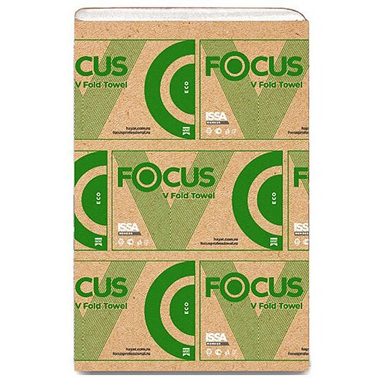 Бумажные полотенца Focus  в листах Focus Eco белые однослойные (15 пачек x 200 листов)