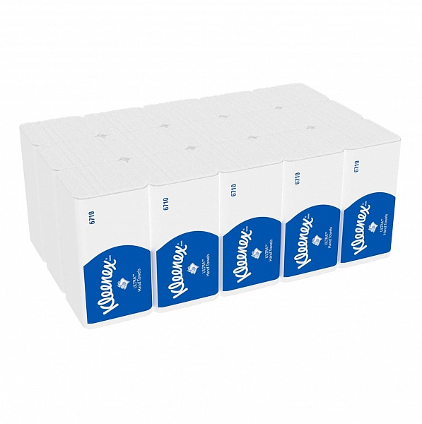 Бумажные полотенца Kimberly-Clark   в пачках Kleenex® Ultra белые трехслойные (15 пачек х 96 листов)