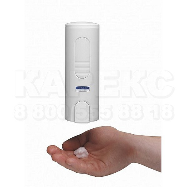Диспенсер Kimberly-Clark  для Luxury пенного моющего средства для рук - пластиковый мешочек / Белый /200мл