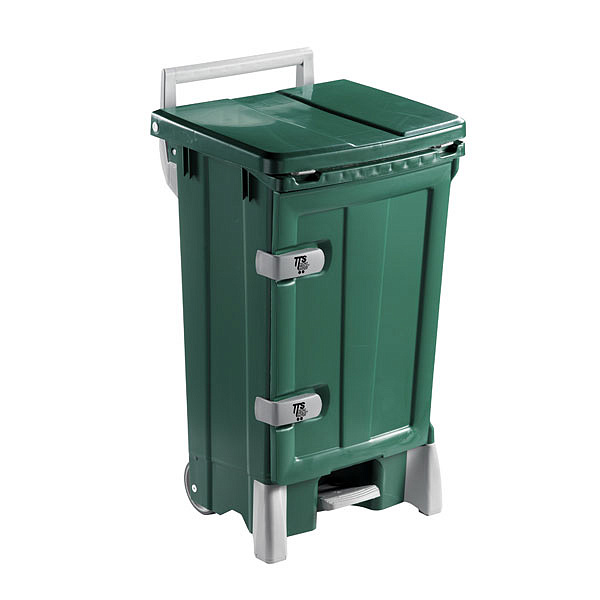 Контейнер для мусора TTS OPEN-UP темно-зеленый, 90 л