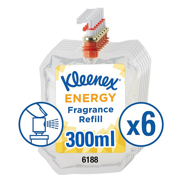 Освежитель воздуха Kimberly-Clark  KLEENEX® Аромат Energy - Сменный блок / Прозрачный /300 ml