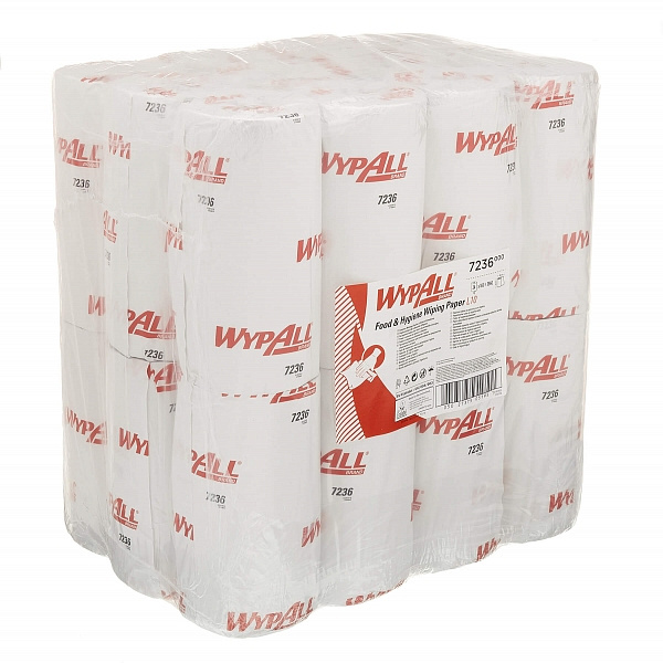 Протирочные салфетки Kimberly-Clark Wypall L10 - Компактный рулон / Белый