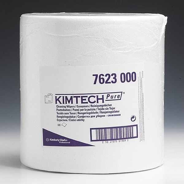 Протирочные салфетки Kimberly-Clark  Kimtech pure - Большой рулон / Белый