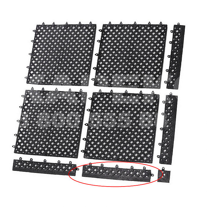 Аксессуары для индустриальных напольных покрытий NOTRAX Кант модульное покрытие Modular Lok-Tyle, 30,48 см х 30,48 см, черное