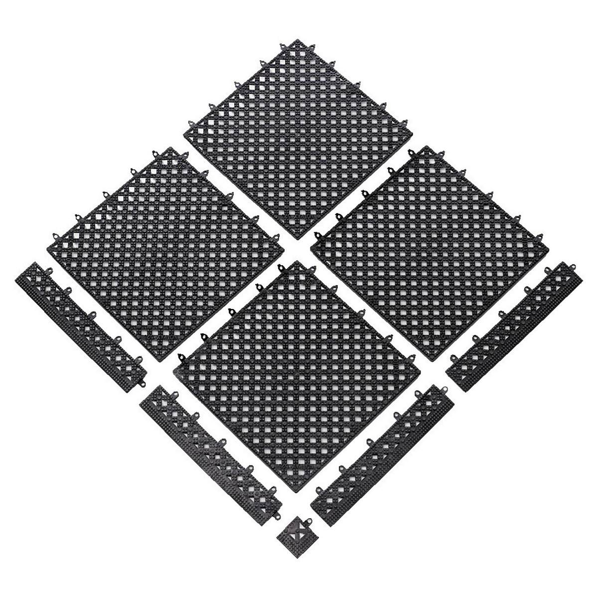 Аксессуары для индустриальных напольных покрытий NOTRAX Кант модульное покрытие Modular Lok-Tyle, 30,48 см х 30,48 см, черное