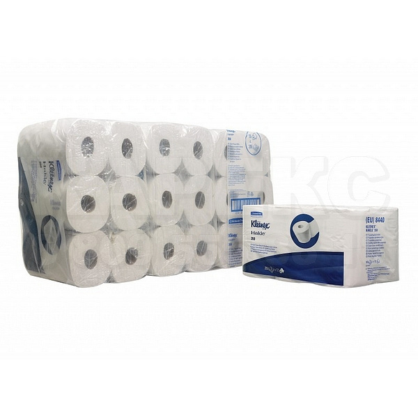 Туалетная бумага Kimberly-Clark Professional  в стандартных рулонах Kleenex 350 трёхслойная с логотипом (36 рулонов х 42 метра)