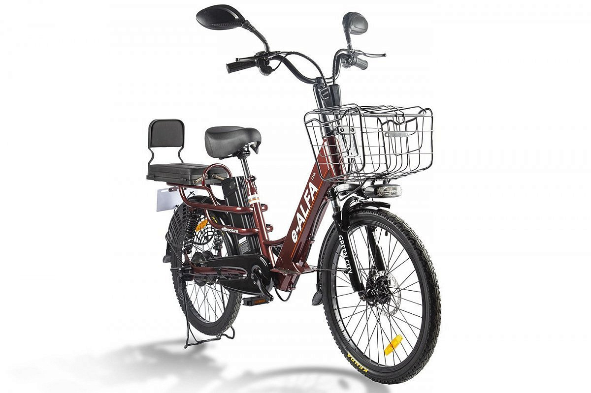 Велогибрид GREEN CITY e-ALFA LUX (темно-серый-2398)