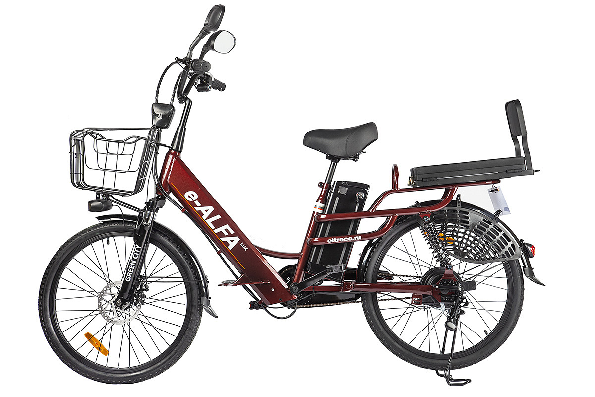 Велогибрид GREEN CITY e-ALFA LUX (темно-серый-2398)