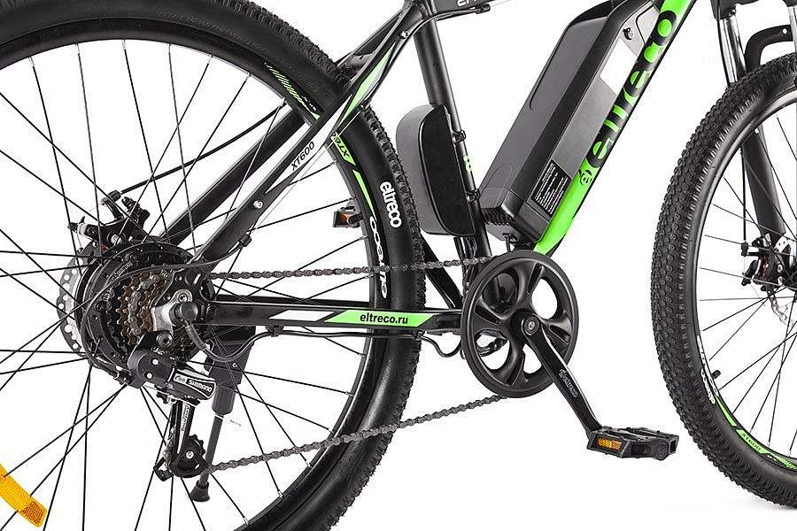 Велогибрид Eltreco XT 600 (Черно-зеленый-2130)
