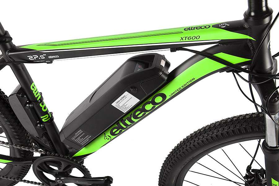 Велогибрид Eltreco XT 600 Limited edition (Черно-зеленый-2368)