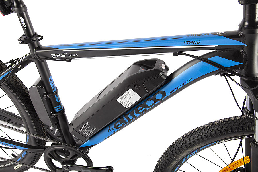 Велогибрид Eltreco XT 600 Limited edition (Черно-зеленый-2368)