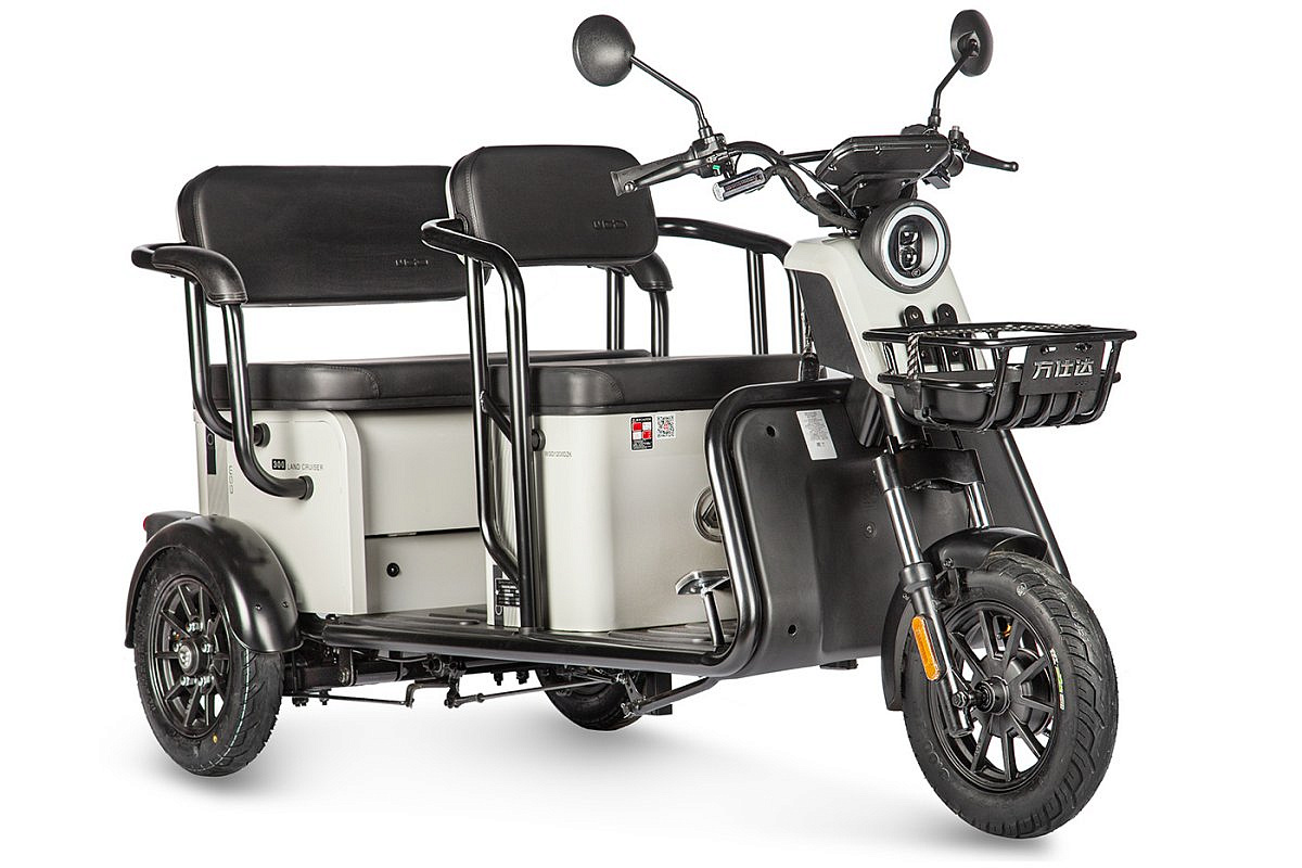 Электротрицикл Wanshida LC300 60V 1000Вт (Серый-3077)