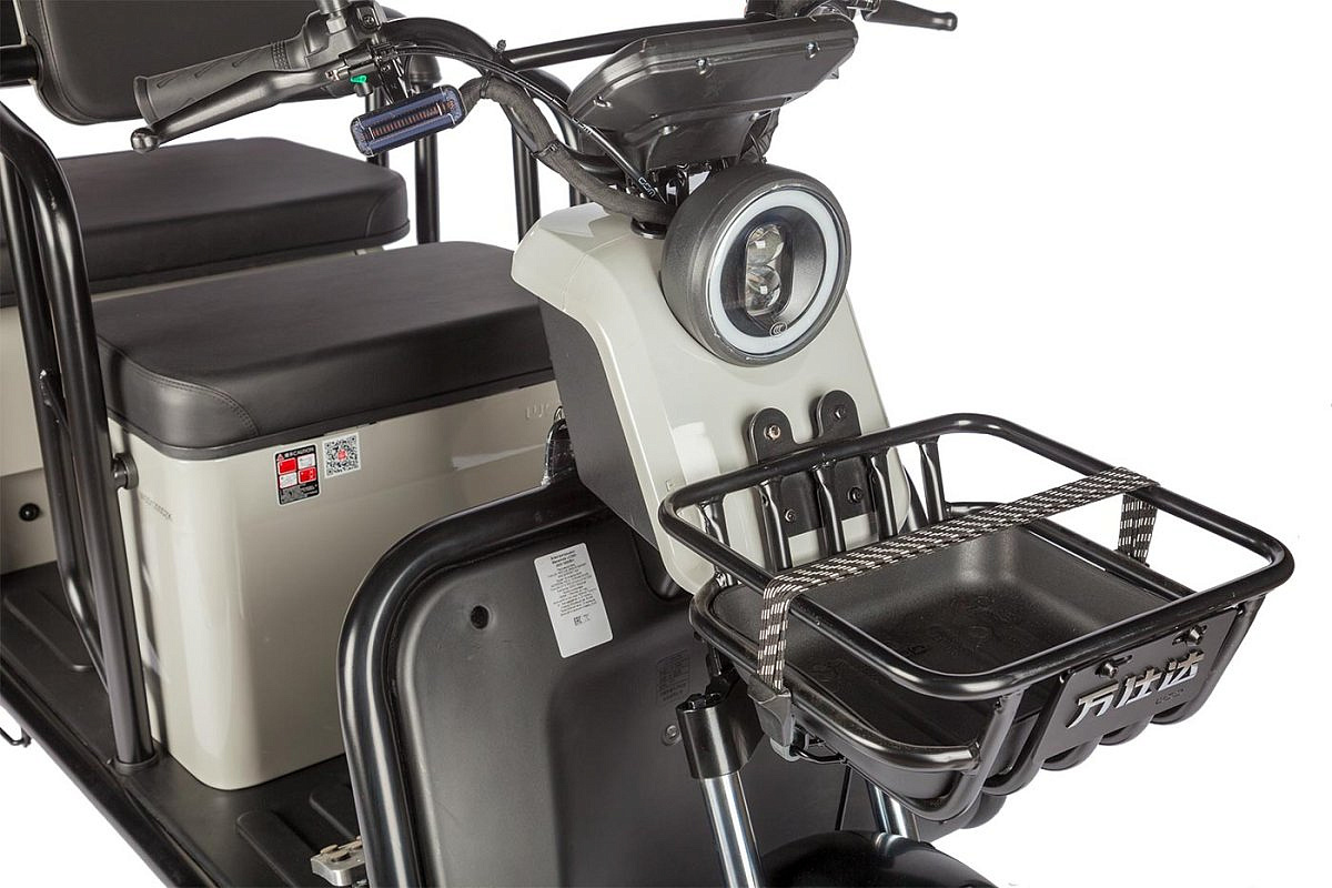 Электротрицикл Wanshida LC300 60V 1000Вт (Серый-3077)
