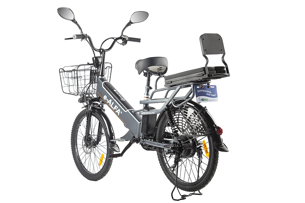 Велогибрид GREEN CITY e-ALFA GL (Серебристый-2389)
