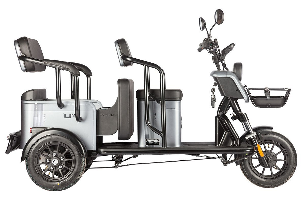 Электротрицикл Wanshida UM+ 60V 1000Вт (Зеленый-3099)