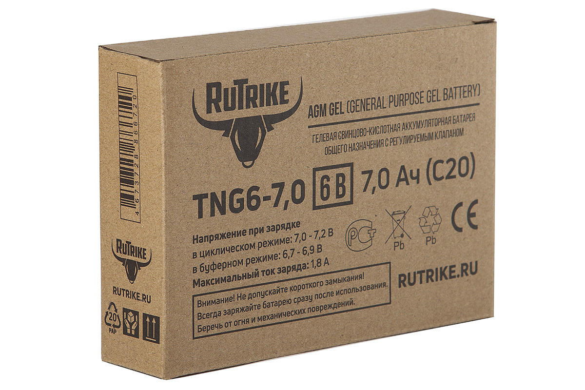 Аккумуляторная батарея RuTrike TNG6-7,0 (6V7,0A/H C20)
