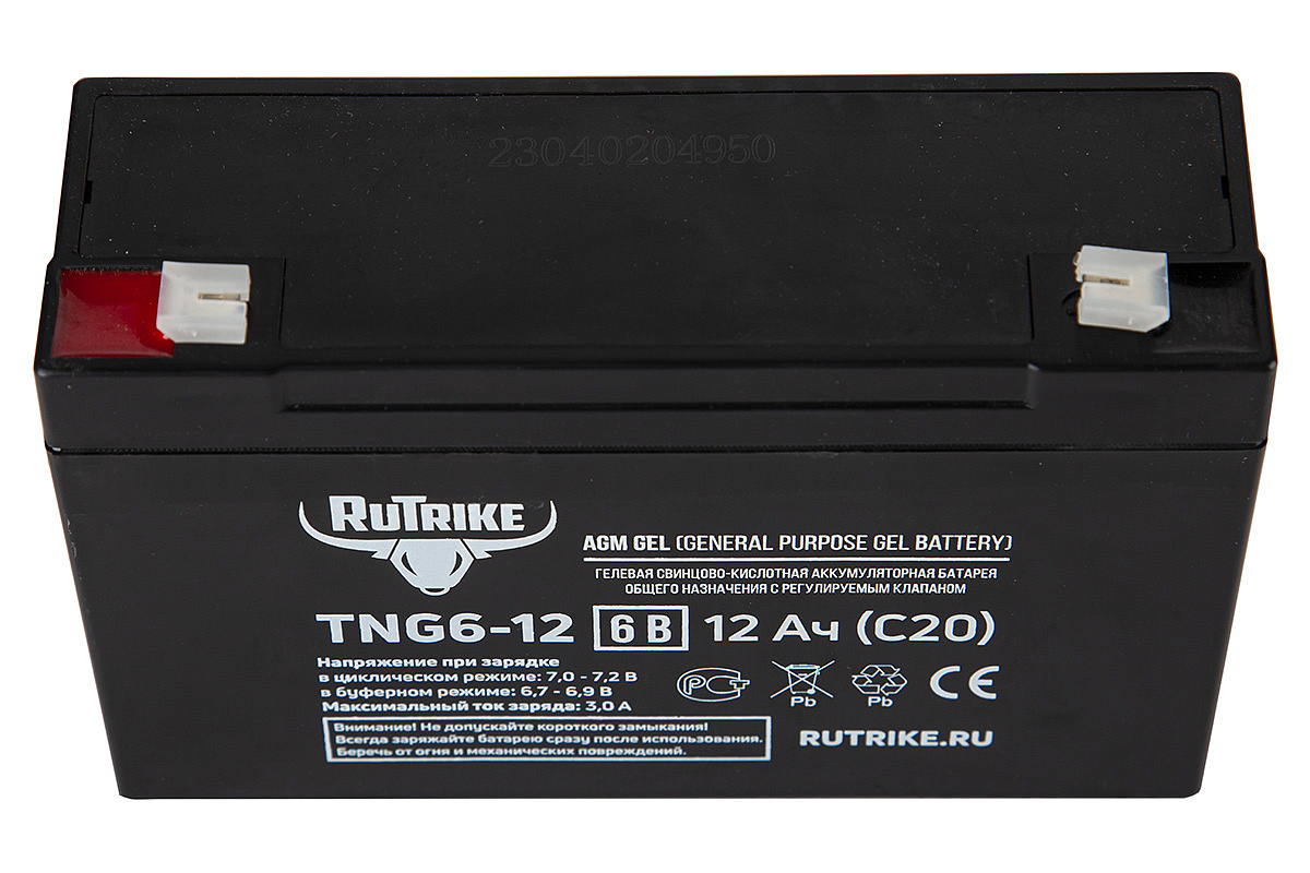 Аккумуляторная батарея RuTrike TNG6-12 (6V12A/H C20)