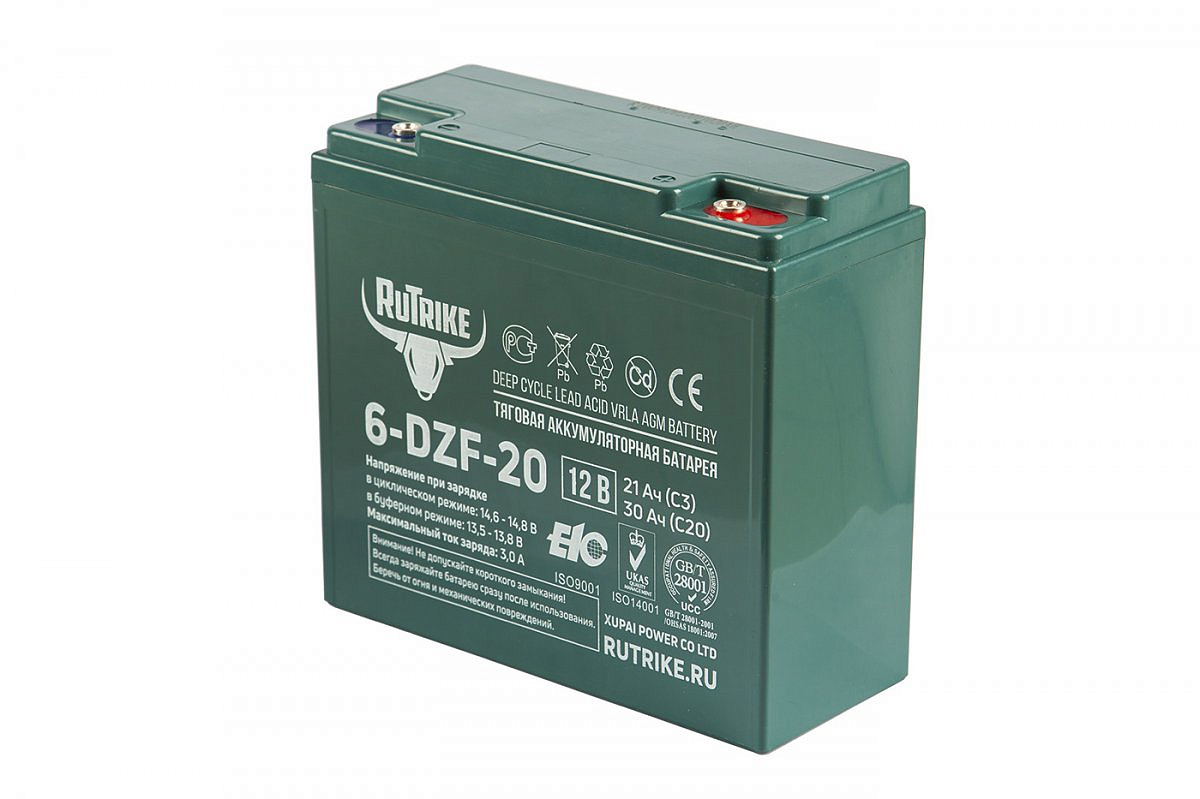 Тяговый аккумулятор RuTrike 6-DZF-20 (12V20A/H C2)