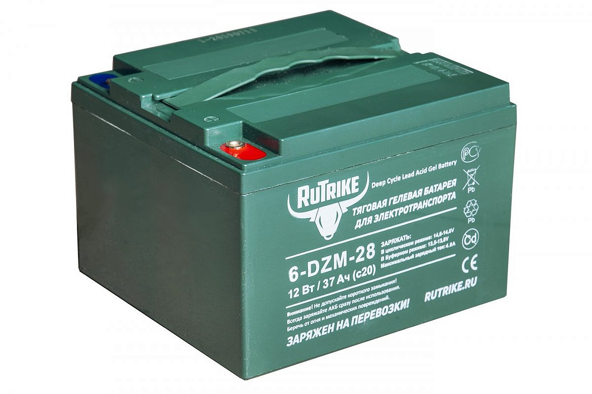 Тяговый аккумулятор RuTrike 6-DZM-28 (12V28A/H C3)