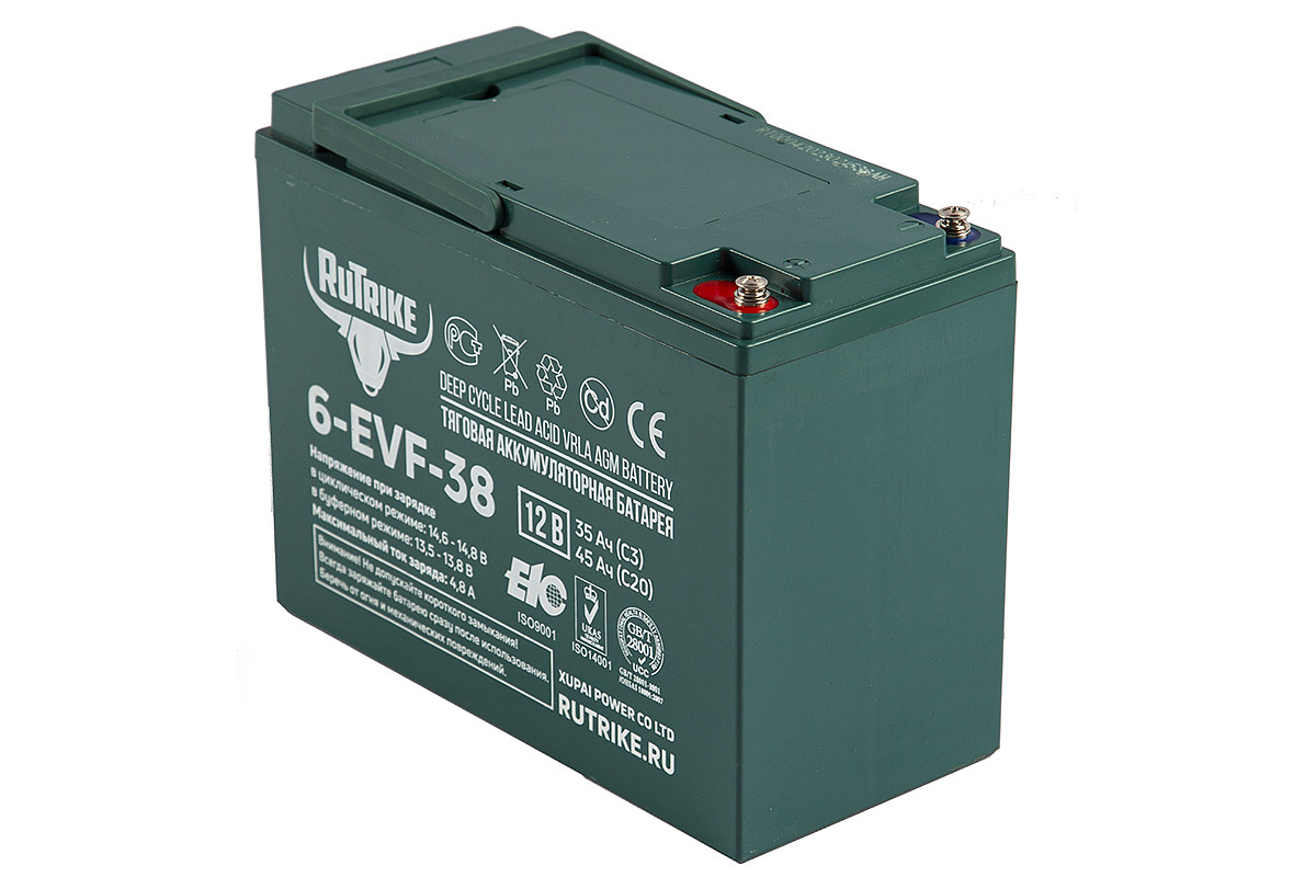 Тяговый аккумулятор RuTrike 6-EVF-38 (12V38A/H C3)