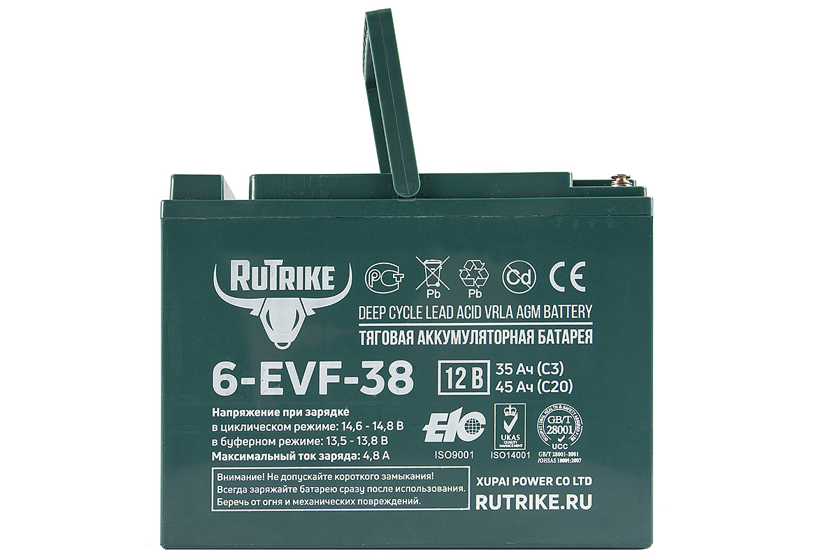 Тяговый аккумулятор RuTrike 6-EVF-38 (12V38A/H C3)
