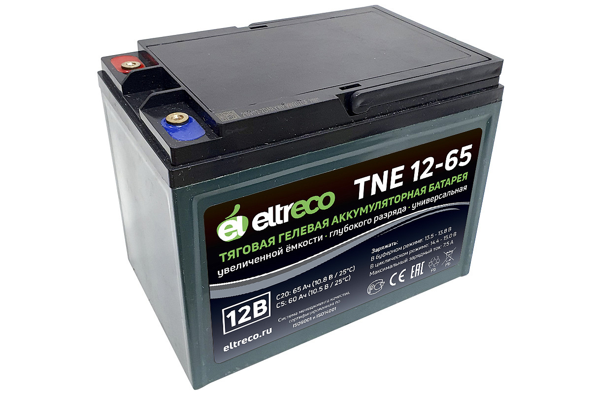 Тяговый аккумулятор Eltreco TNE12-65 (12V58A/H C3)