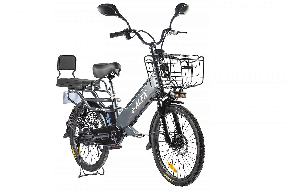 Электровелосипед GREEN CITY e-ALFA GL (Черный-2388)