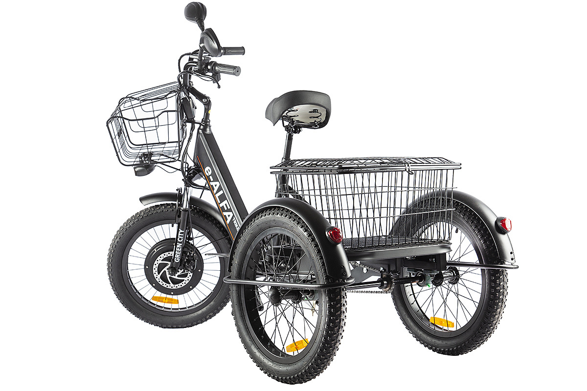 Трицикл GREEN CITY e-ALFA Trike (Синий-2787)