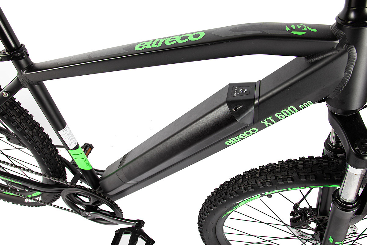 Велогибрид Eltreco XT 600 Pro (Серо-зеленый-2664)