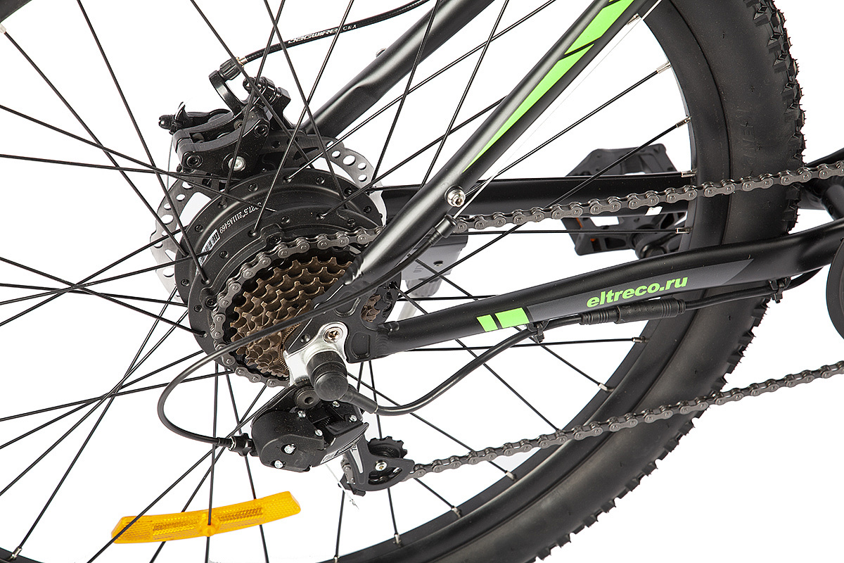Велогибрид Eltreco XT 600 Pro (Черно-зеленый-2663)