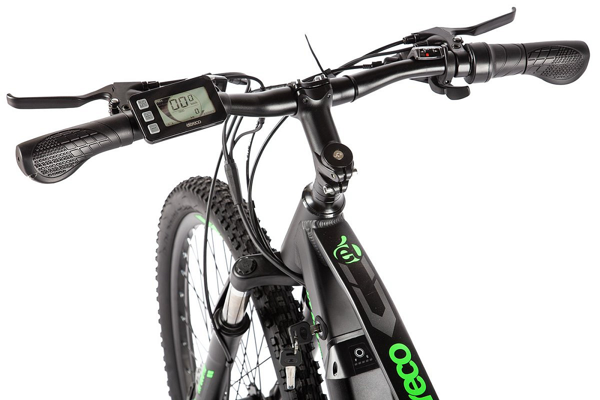 Велогибрид Eltreco XT 600 Pro (Черно-зеленый-2663)