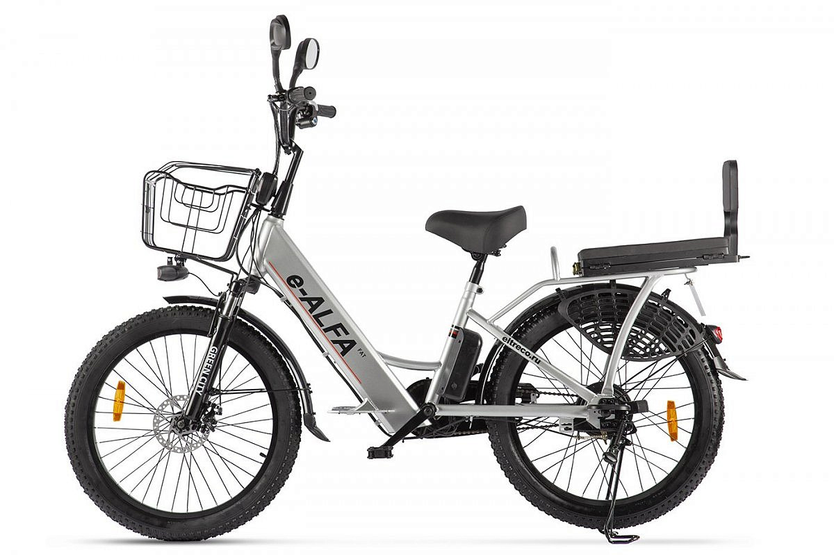 Велогибрид GREEN CITY e-ALFA Fat (Серебристый-2161)