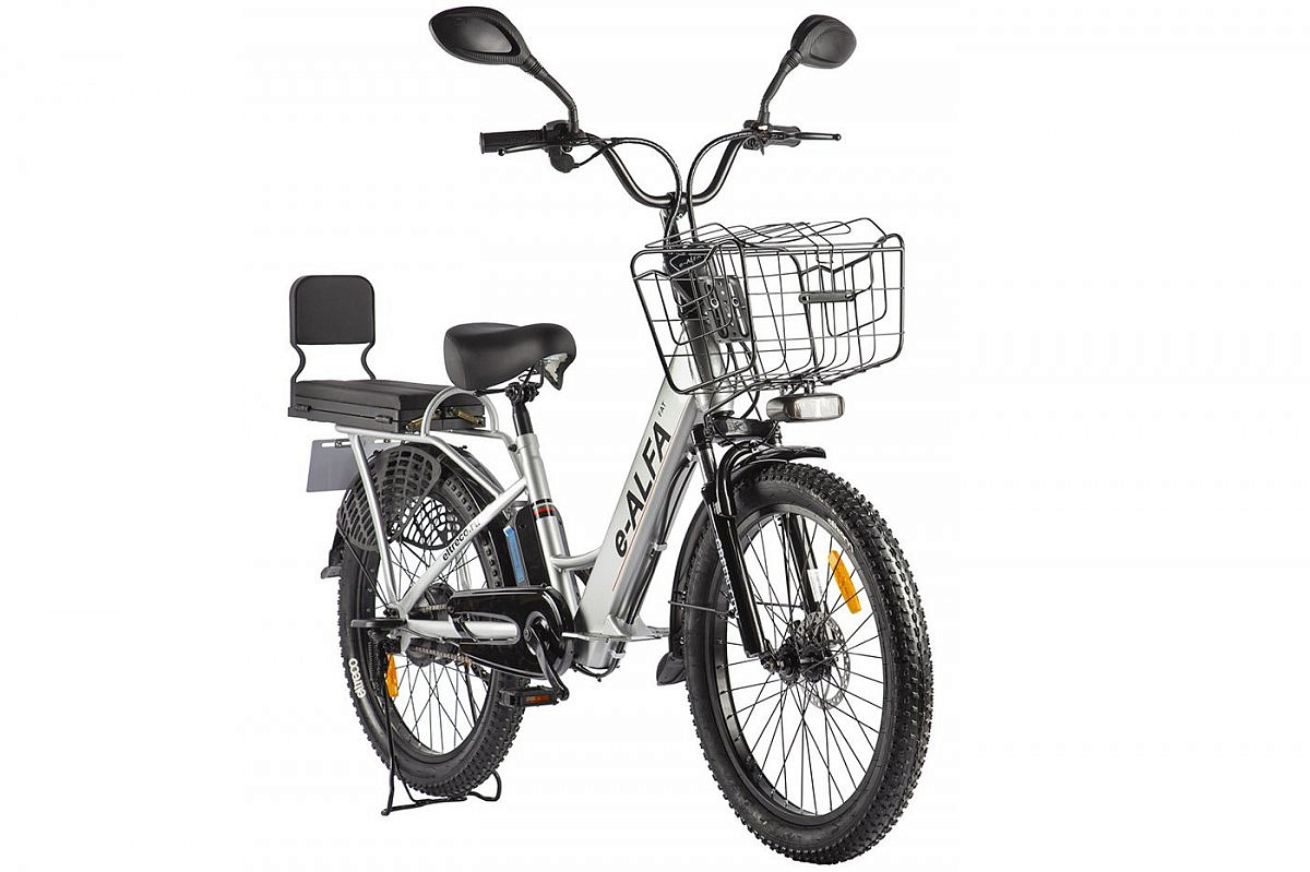 Велогибрид GREEN CITY e-ALFA Fat (Серебристый-2161)