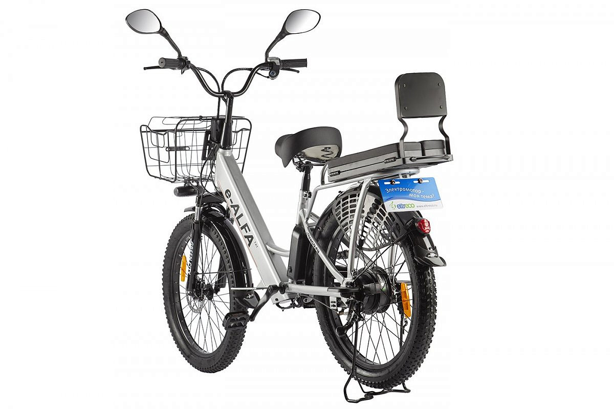Велогибрид GREEN CITY e-ALFA Fat (Серебристый-2161)