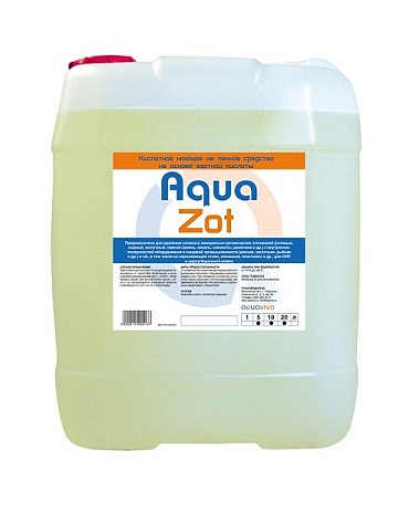 Кислотное моющее не пенное средство на основе азотной кислоты Aqua Zot 10л