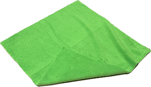 Салфетка из микрофибры (без обметки краев) 400 г/м2 ЗЕЛЕНАЯ  40х40см