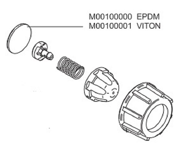 Мембрана обратного клапана форсункодержателя  VITON