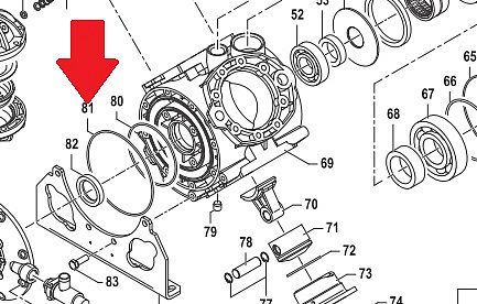 Кольцо 3х165 насоса APS101/121 - APS145