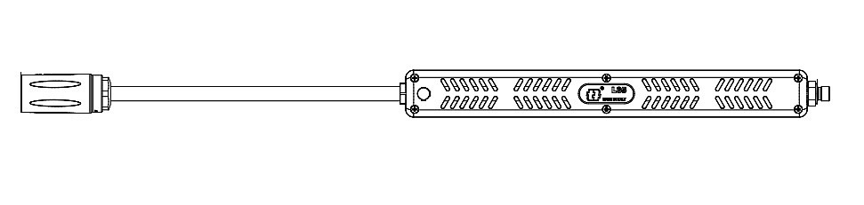 Удлинитель 700 мм нерж. с эжектором Ø2,5, и пенная насадка FL3, вход 1/4 ш.