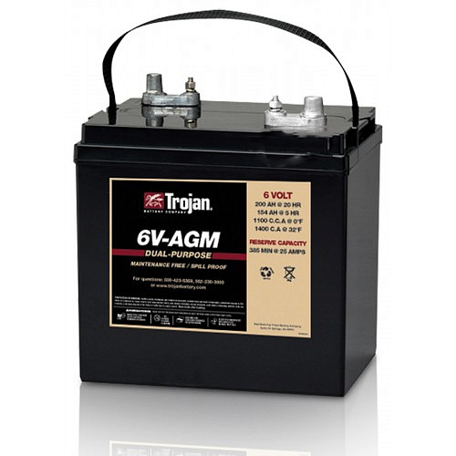 AGM аккумулятор Trojan: 6В-154А/ч (С5)