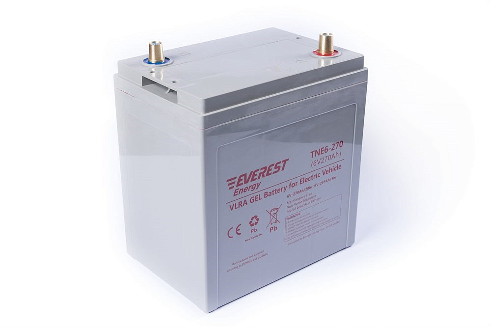 Everest TNE 6-270 (6В, 235Ач) - тяговый гелевый аккумулятор