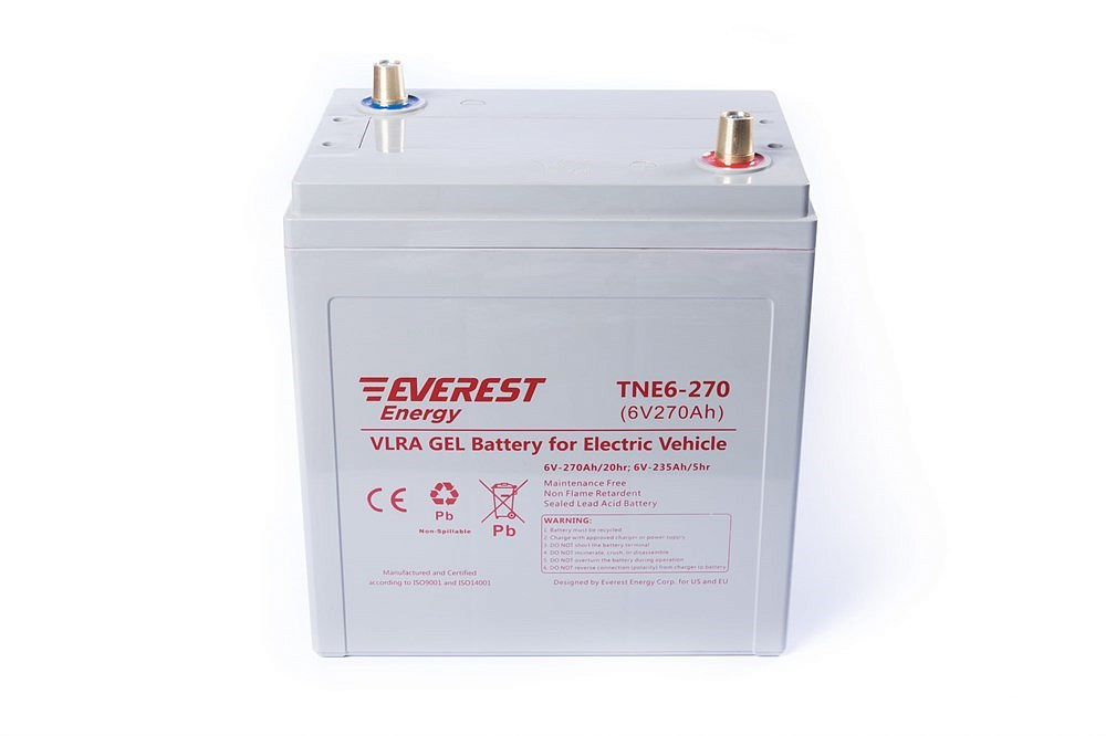 Everest TNE 6-270 (6В, 235Ач) - тяговый гелевый аккумулятор